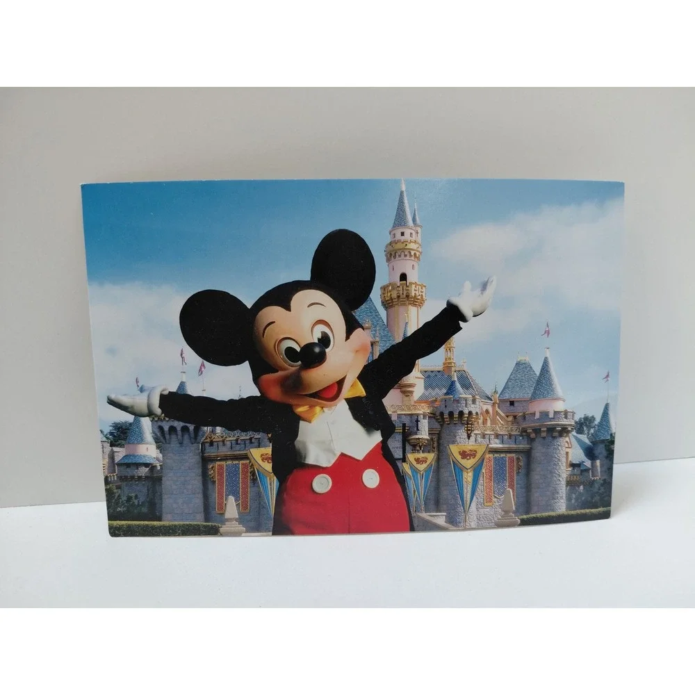 Disneyland Resort Mickey Mouse Sleeping Beauty Castle Postcard 1970s Disney VTG